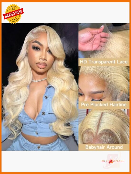 13x6 Lace Front Wig Human Hair 28 Inch Body Wave 200% Density Pre Plucked main image 4